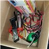 Image 2 : AIR GREASE GUN, JUMPER CABLES, TILE CUTTER, AND HITCH