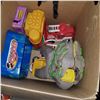 Image 2 : BOX OF TOYS AND GOALIE PADS