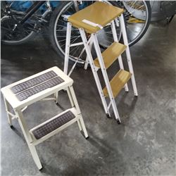 2 METAL STEP LADDERS