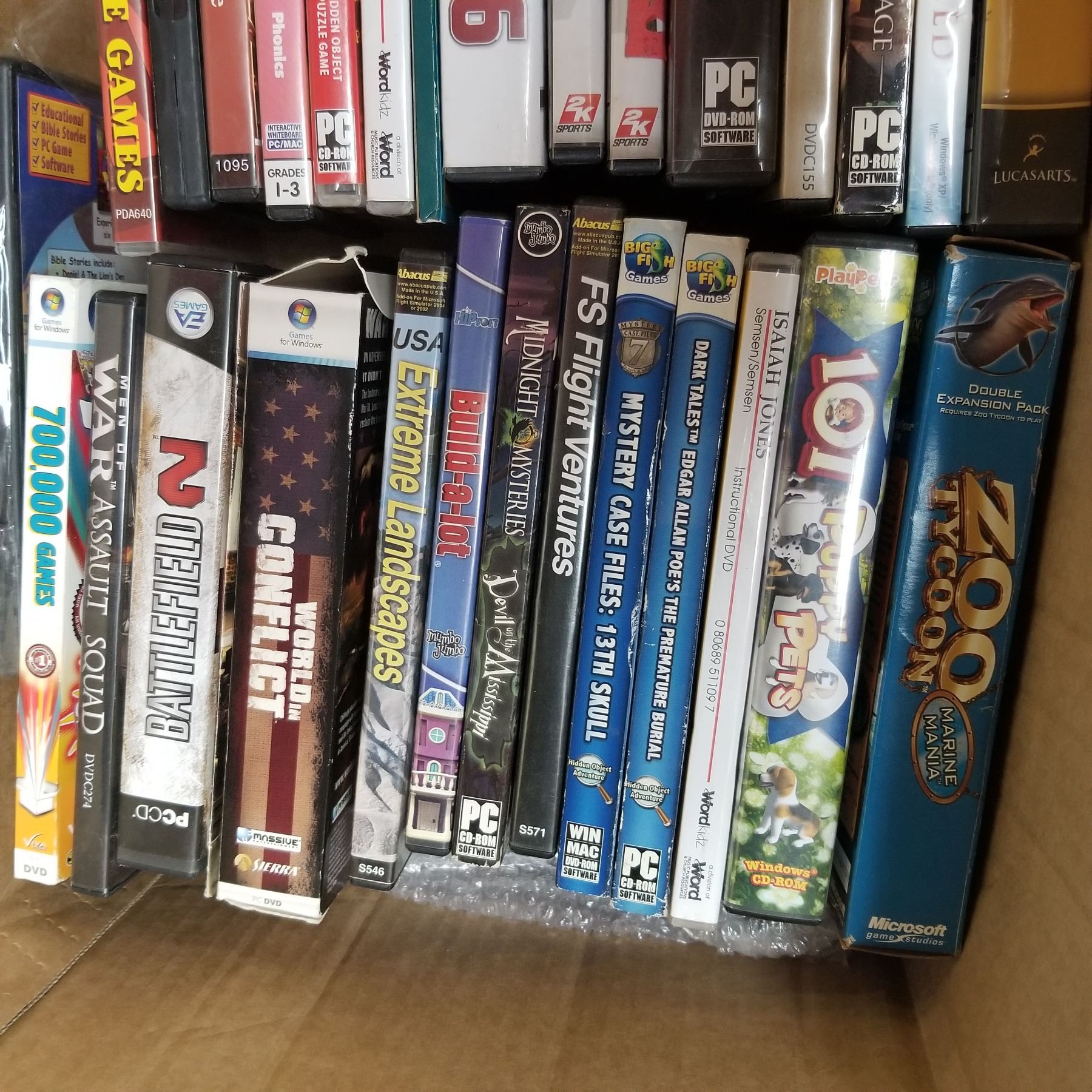BOX OF VIDEO GAMES, COMPUTER GAMES, ETC Big Valley Auction