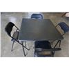 Image 2 : FOLDING CARD TABLE AND 4 CHAIRS