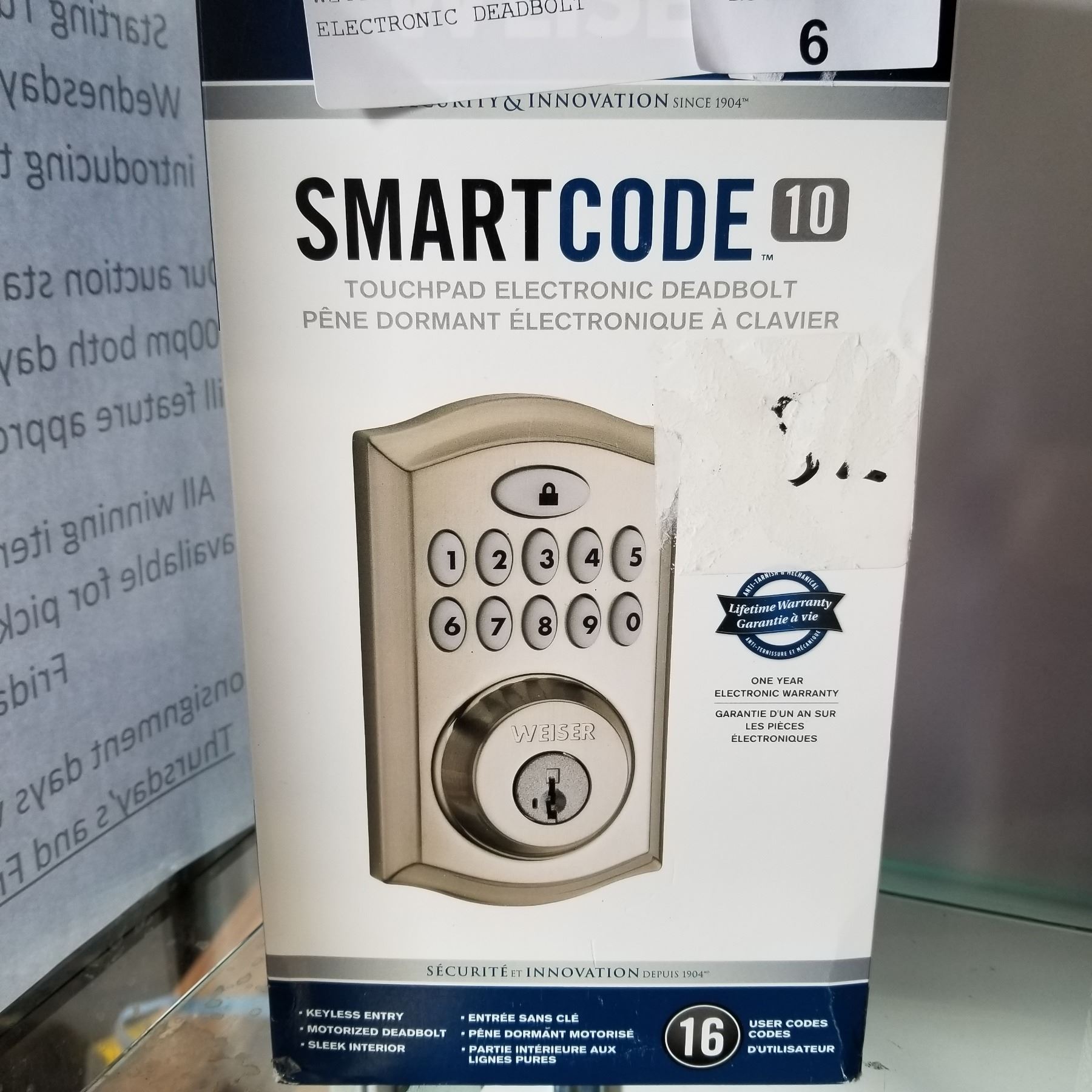 WEISER SMARTCODE 10 TOUCHPAD ELECTRONIC DEADBOLT