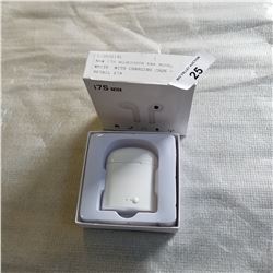 NEW I7S BLUETOOTH EAR BUDS, WHITE WITH CHARGING CASE - RETAIL $79