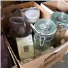Image 3 : BOX OF NEW PANTS AND BOX OF KITCHEN APPLIANCES AND COFFEE MAKER