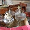 Image 2 : TRAY OF OIL LAMPS AND OAK CASED REGULATOR WALL CLOCK - AS IS