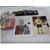 Image 1 : BOX OF VARIOUS SPORTS CARDS AND 2 HOCKEY PICTURES