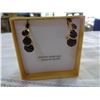 Image 3 : STERLING SILVER YELLOW GOLD PLATED GENUINE 0.52CT BLACK SPINEL EARRINGS W/ APPRAISAL $600