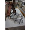 Image 2 : METAL AND WICKER WINE RACK AND METAL SHOWER CADDY