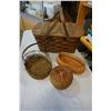 Image 1 : WOVEN BASKET AND PICNIC BASKET