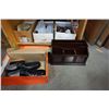 Image 1 : MODERN ORGANIZER AND 4 PAIRS OF LEATHER SHOES