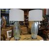 Image 1 : PAIR OF MODERN BLOWN GLASS TABLE LAMPS