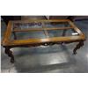 Image 1 : VINTAGE GLASS INSERT COFFEE TABLE