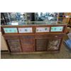 Image 1 : ANTIQUE GLASS AND OAK DISPLAY COUNTER