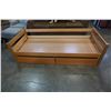 Image 2 : TWIN BED FRAME W/ UNDER STORAGE DRAWERS