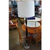 Image 1 : MODERN CHROME ACCENT FLOOR LAMP, WITH WHITE SHADE