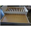 Image 2 : WHITE SINGLE SIZE BED FRAME WITH TRUNDLE BED