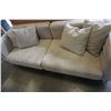 Image 3 : MODERN CHROME AND MICROFIBER SOFA