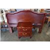 Image 1 : 2 DRAWER FRENCH PROVINCIAL NIGHTSTAND AND HEAD BOARD