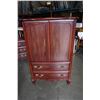 Image 1 : FRENCH PROVINCIAL DARK FINISH MAHOGANY ARMOIRE