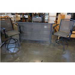 4PC GLASS TOP PATIO BAR SET