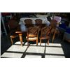 Image 1 : BOMBAY CONTEMPORARY DINING TABLE W/ 6 UPHOLSTERED CHAIRS W/ TABLE COVER AND EXTENSION