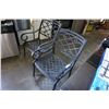 Image 2 : 2 BLACK CAST METAL PATIO CHAIRS