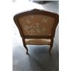 Image 3 : CARVED WOOD UPHOLSTERED ARM CHAIR