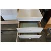 Image 8 : DOUBLE BEIGE WOOD BEFRAME W/ LEAF MOTIF AND MATCHING NIGHT STAND