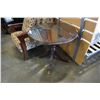 Image 1 : MAHOGANY DUNCAN PHYFFE STYLE ROUND GLASS TOP PARLOUR TABLE