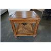 Image 1 : ASHLEY WORLD CLASS COLLECTION WOOD AND RATTAN END TABLE