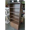 Image 1 : WOODEN 4 SHELF AND 2 DOOR BOOKSHELF