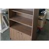 Image 2 : WOODEN 4 SHELF AND 2 DOOR BOOKSHELF