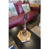 Image 1 : WOOD AND BRASS TABLE LAMP