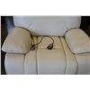 Image 2 : CREME GENUINE LEATHER MODERN POWER LIFT CHAIR W/ HEAT AND MASSAGE