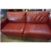 Image 2 : RED LEATHER SOFA