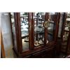 Image 2 : LARGE WOOD GLASS CHINA CABINET W/ 2 GLASS SHELVES