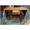 Image 2 : MODERN 2 GLASS DOOR AND 1 WOODEN DOOR ENTERTAINMENT STAND