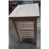 Image 3 : BUTCHER BLOCK KITCHEN CART