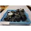 Image 3 : TRAY OF CAMERAS AND LENSES