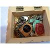 Image 2 : HAND CARVED FOLKLORE HORSE WAGON AND HAND CARVED BOX W/ CONTENTS