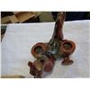 Image 3 : HAND CARVED FOLKLORE HORSE WAGON AND HAND CARVED BOX W/ CONTENTS