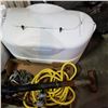 Image 2 : RV PROPANE TANK COVER, PROPANE TANK, A-FRAME JACK, AND PROPANE AUTO CHANGEOVER, CHAINS, ETC