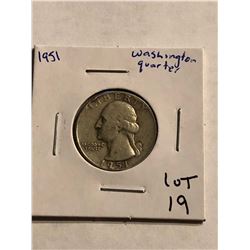 1951 P Washington Silver Quarter Nice Early US Coin