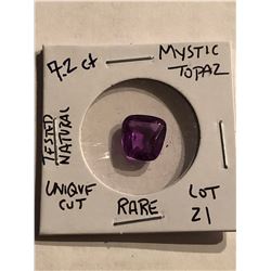 Rare Beautiful HUGE 7.2 Carat Mystic Topaz Tested Natural