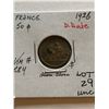 Image 1 : UNC High Grade 1926 France 50 Centimes D Date