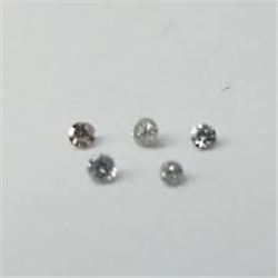 5 total White DIAMONDS .01pt-.02pt Tested Natural Authentic