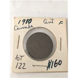 1910 Canada Large Cent Coin in Fine Grade