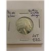 Image 1 : 999 Fine Silver Buffalo Cheif 1/4oz Silver Bullion Coin