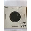 Image 1 : 1944 WWII German 1 Pfenning Coin