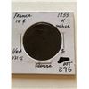 Image 1 : Rare 1855K France Large 10 Cents Bronze Coin